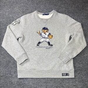 Polo Ralph Lauren Yankees Polo Bear Crewneck Sweatshirt Youth XL (18-20)MLB Rare